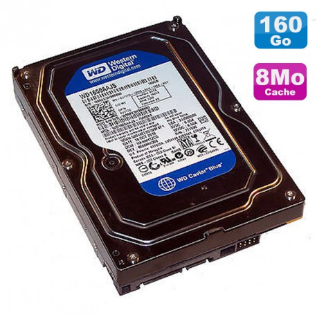 Disque Dur 160Go SATA 3.5" Western Digital Caviar SE WD1600AAJS-07M0A0 7200 8Mo