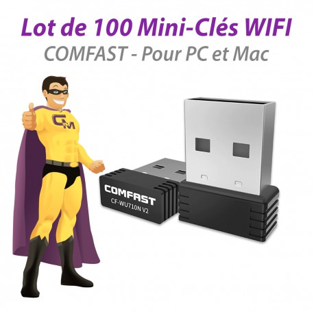 Mini Clef WIFI USB 2.0 COMFAST CF-WU710N V2 Haut-Débit 802.11ABGN 150Mbps NEUF