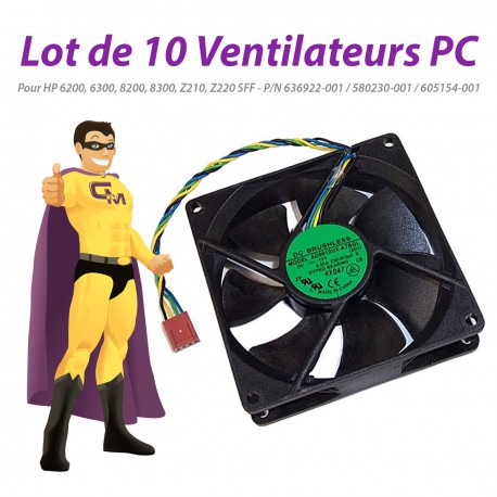 Lot x10 Ventilateurs PC HP 636922-001 580230-001 605154-001 6300 8300 Z220 SFF