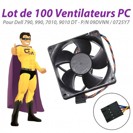 Lot x100 Ventilateurs PC Dell 790 990 7010 9010 DT 09DVNN 0725Y7 9DVNN 725Y7