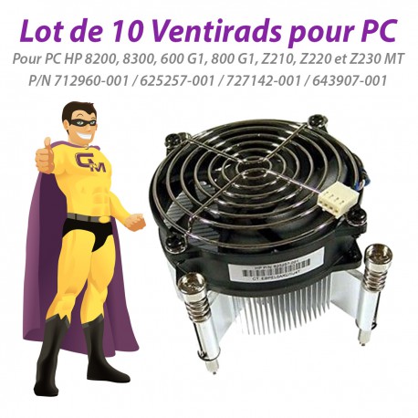 Lot x10 Ventirads HP 712960-001 625257-001 727142-001 643907-001 8300 Z230 MT