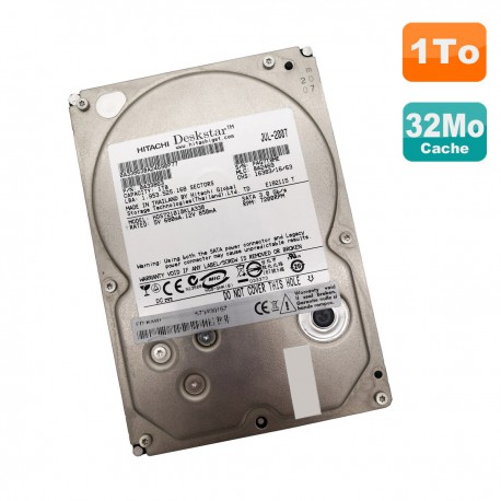 Disque Dur 1To SATA 3.5" HITACHI HDS721010KLA330 0A33863 7200RPM 32Mo