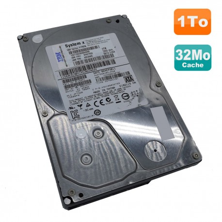 Disque Dur 1To SATA 3.5" IBM System X HUA722010CLA330 41Y8236 43W7629 42C0508