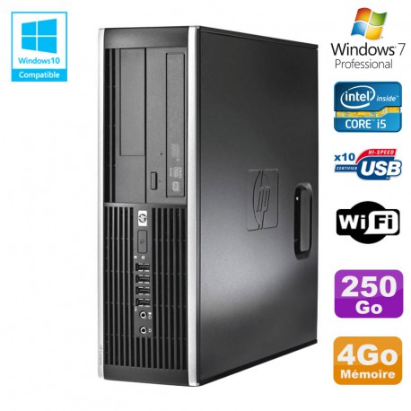 PC HP Elite 8300 SFF Core I5 3470 3.2GHz 4Go Disque 250Go Graveur USB3 Wifi W7