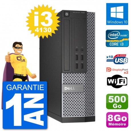 PC Dell OptiPlex 7020 SFF Intel i3-4130 RAM 8Go Disque Dur 500Go Windows 10 Wifi