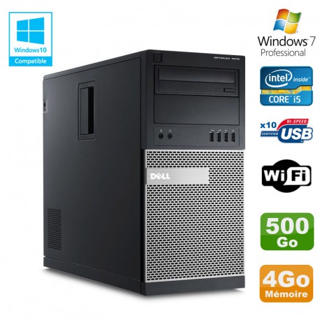 PC Tour Dell Optiplex 7010 Core I5-3470 3.2Ghz 4Go Disque 500Go DVD WIFI Win 7