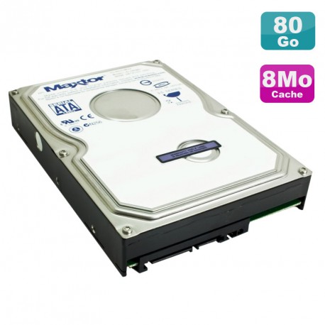 Disque Dur 80Go SATA 3.5" Maxtor DiamondMax 10 6V080E0 7200RPM 8Mo