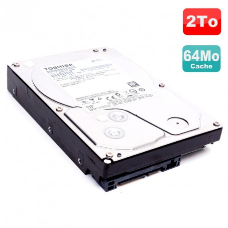 Disque Dur 2To SATA III 3.5" TOSHIBA DT01ACA200 7200RPM 6Gb/s 64Mo